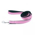 Mirage Pet Products Pink Houndstooth Nylon Dog Leash0.38 in. x 4 ft. 125-242 3804